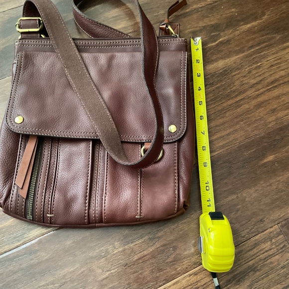 Fossil crossbody purse handbag, pebbled leather brown, great condition - Picture 8 of 16